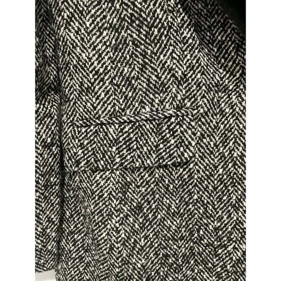 Steve Madden $159 Dienne Coat Black Multi Faux Fur Collar Tweed Medium NWT - Picture 3 of 7